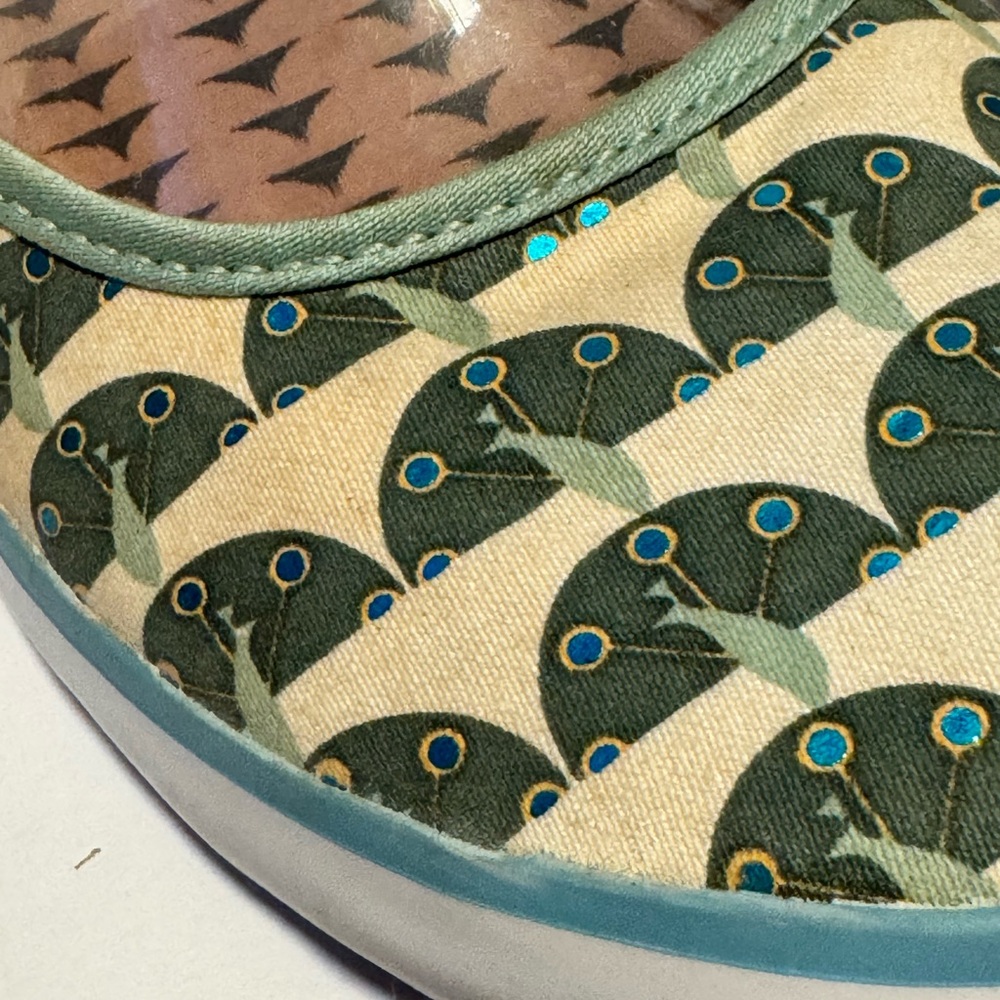Keds ELEANOR Women's 9.5 Low Flat Slip-On Blue/Brown Peacock Shoes - Picture 7 of 11